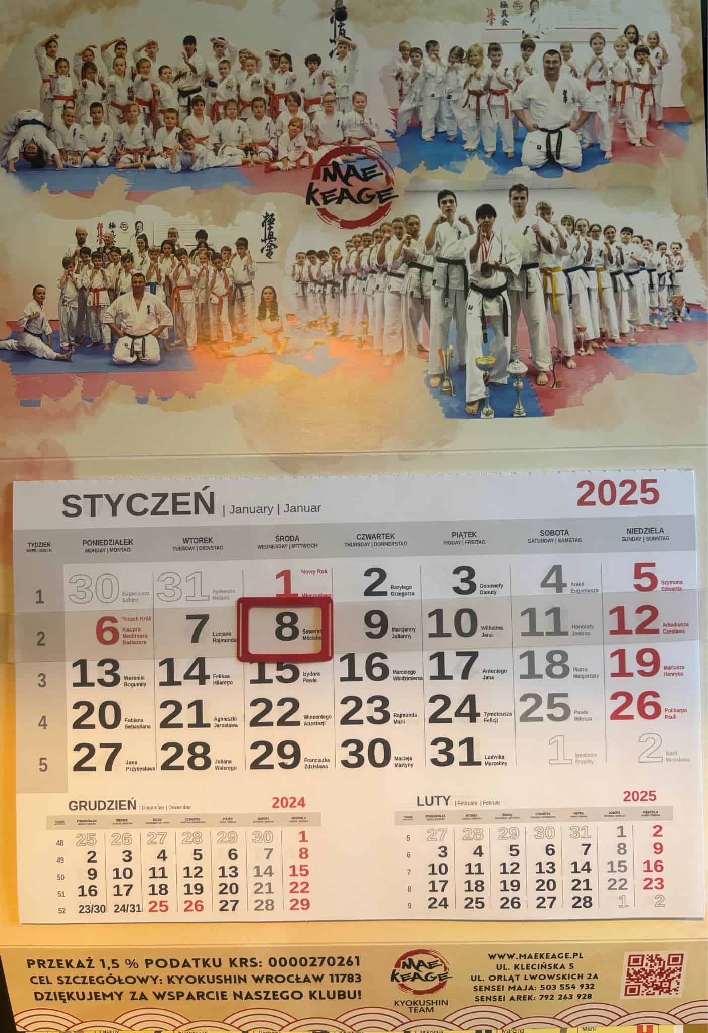 1,5% podatku na rzecz Mae Keage Kyokushin Team